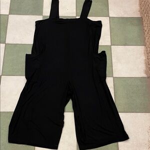 Eileen Fisher Black Sleeveless Wide-Leg Jumpsuit
